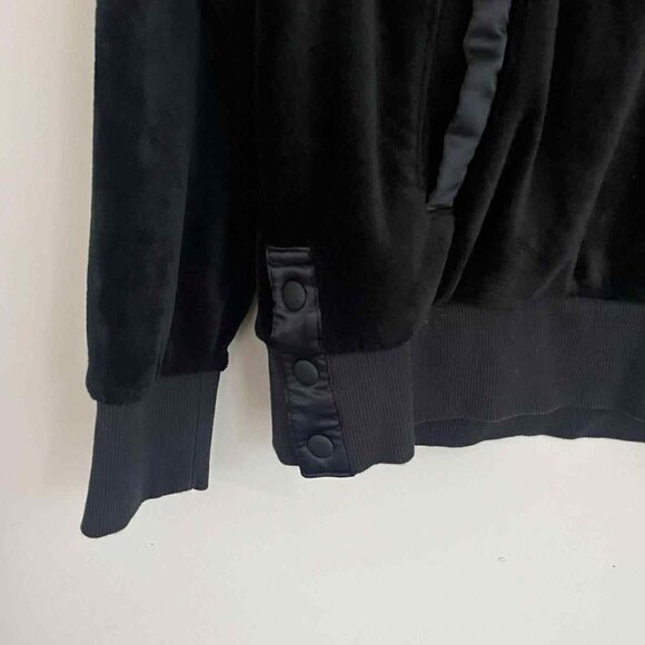 Athleta Black Recovery Cozy Snap Front Fleece Sweatshirt Size Small - Picture 6 of 6